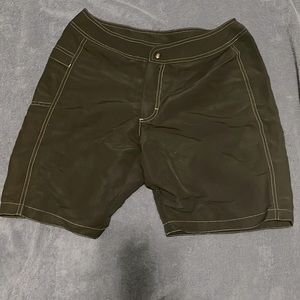 Black nylon 8” outdoor shorts
